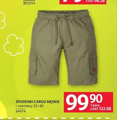 Spodenki cargo męskie promocja w Selgros