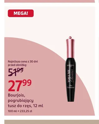 Pogrubiający tusz do rzęs Bourjois promocja w Rossmann