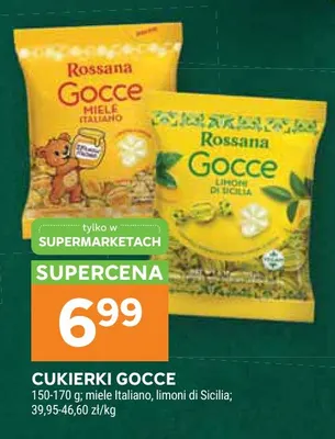 Cukierki Rossana Gocce limoni di Sicilia promocja w Stokrotka