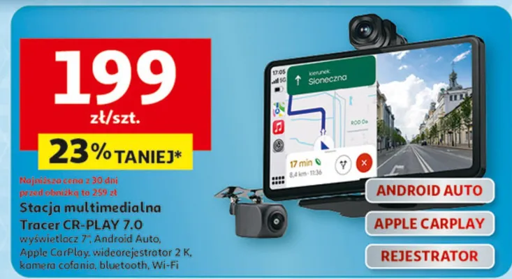 Stacja multimedialna Tracer CR-PLAY 7.0 promocja w Auchan