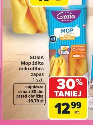 Mop żółta mikrofibra zapas Gosia promocja w Carrefour