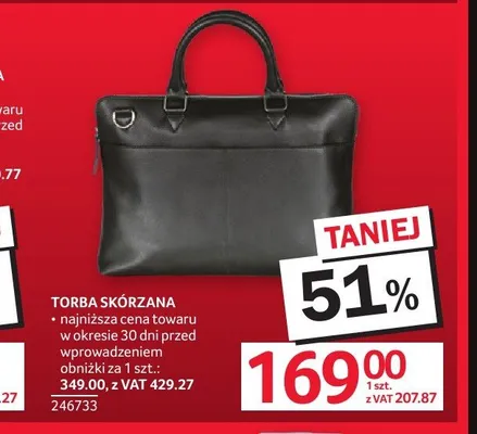Torba skórzana promocja w Selgros