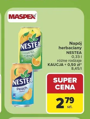 Napój herbaciany Nestea brzoskwiniowy promocja w Carrefour