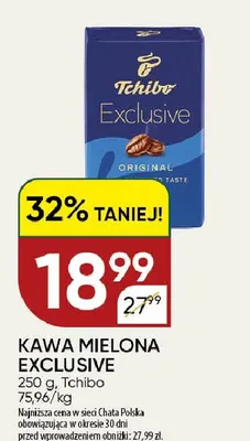 Kawa mielona Exclusive Tchibo promocja w Chata Polska