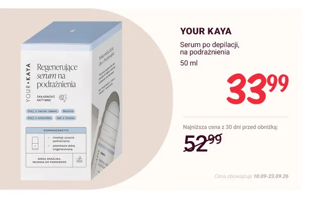 Serum po depilacji na podrażnienia Your Kaya promocja w Rossmann