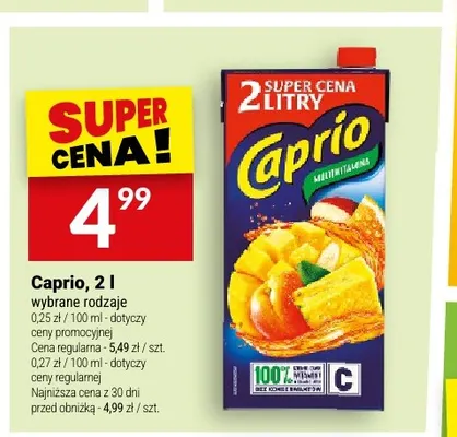 Napój Caprio multiwitamina promocja w Twój Market