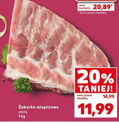 Żeberka wieprzowe płaty promocja w Kaufland