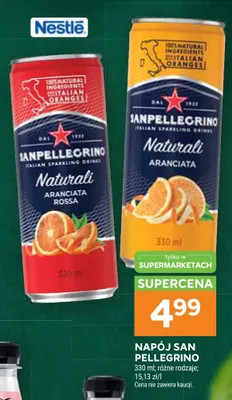 Napój San Pellegrino Naturali Aranciata Rossa promocja w Stokrotka