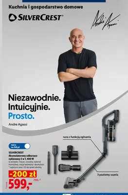 Akumulatorowy odkurzacz cyklonowy 2 w 1 400W Silvercrest promocja w Lidl