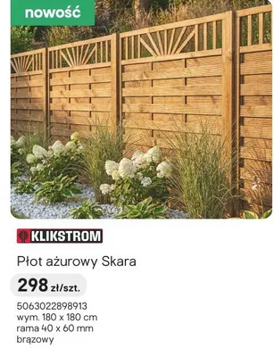 Płot płot ażurowy Skara promocja w Castorama