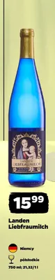 Wino białe Landen Liebfraumilch promocja w Netto