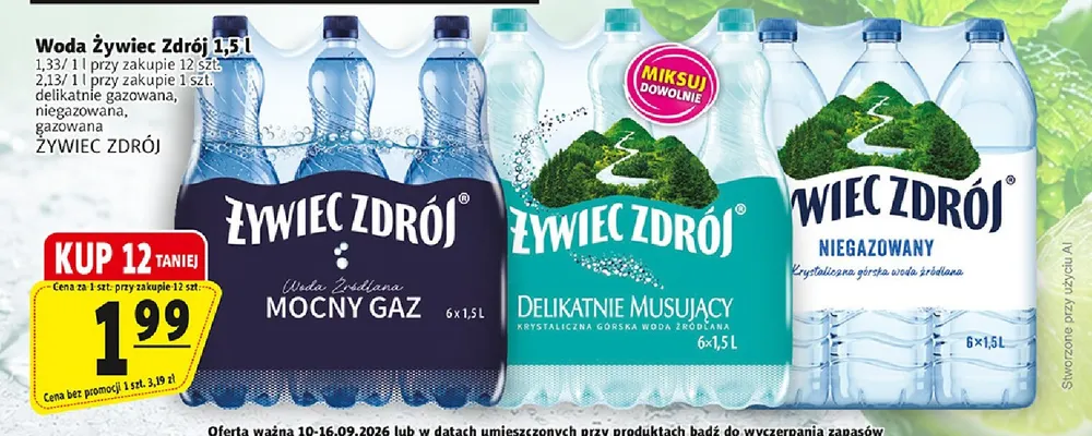Woda niegazowana Żywiec Zdrój promocja w Prim Market