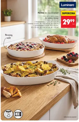 Forma do zapiekania prostokątna Luminarc 30x22 cm promocja w Biedronka