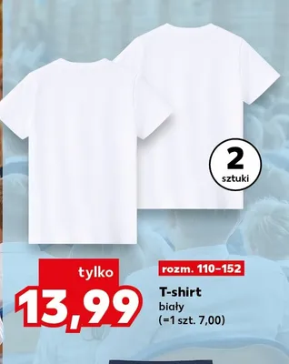 T-shirt biały 2-pak promocja w Kaufland