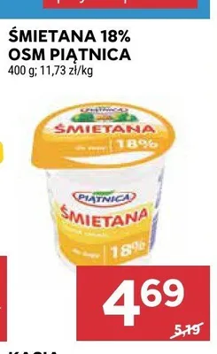 Śmietana 18% OSM Piątnica promocja w Stokrotka