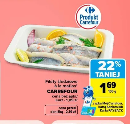 Filety śledziowe à la matias Carrefour promocja w Carrefour