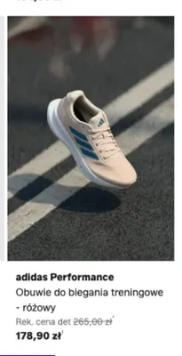 Obuwie do biegania treningowe Adidas Performance różowy promocja w Lounge by Zalando