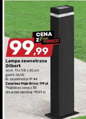 Lampa zewnętrzna wym. 11 x 9.8 x 80 cm gwint: GU10 kl. szczelności: IP 44 promocja w Bricomarche