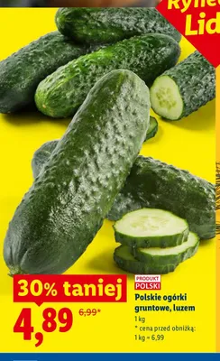 Ogórki gruntowe polskie Ryneczek Lidla promocja w Lidl