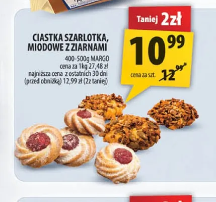 Ciastka miodowe z ziarnami Margo promocja w Arhelan