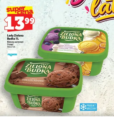 Lody Zielona Budka czekoladowe z płatkami czekolady promocja w TOPAZ
