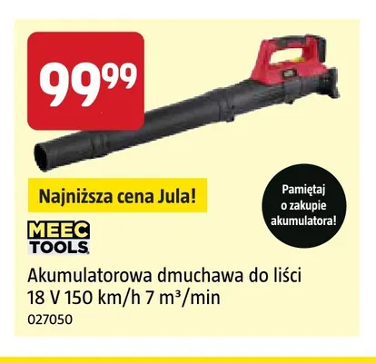 Akumulatorowa dmuchawa do liści Meec Tools promocja w Jula