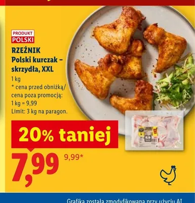 Polski kurczak skrzydła XXL Rzeźnik promocja w Lidl