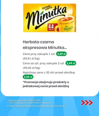 Herbata promocja w Dino