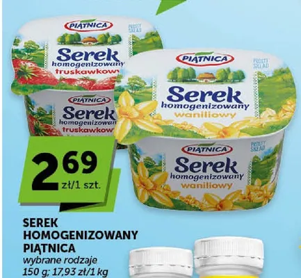 Serek homogenizowany truskawkowy Piątnica promocja w ABC