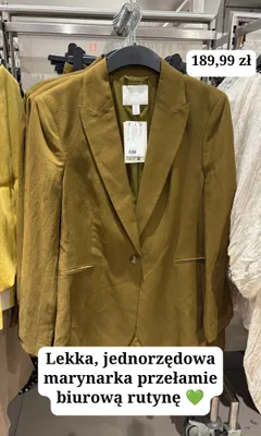 Marynarka jednorzędowa H&M promocja w H&M