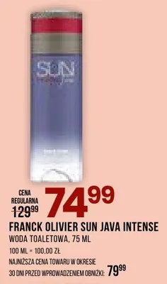 Woda toaletowa Franck Olivier Sun Java Intense promocja w Drogerie Natura