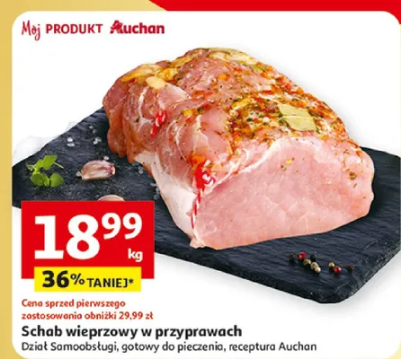 Schab wieprzowy w przyprawach promocja w Auchan