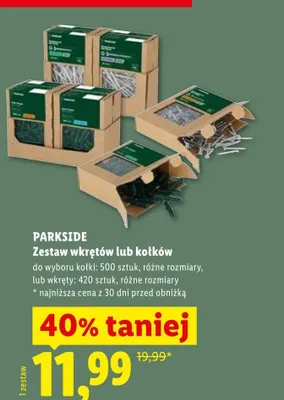 Zestaw kołków PARKSIDE 500 sztuk promocja w Lidl
