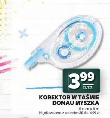 Korektor w taśmie Donau Myszka 5 mm x 8 m promocja w Stokrotka