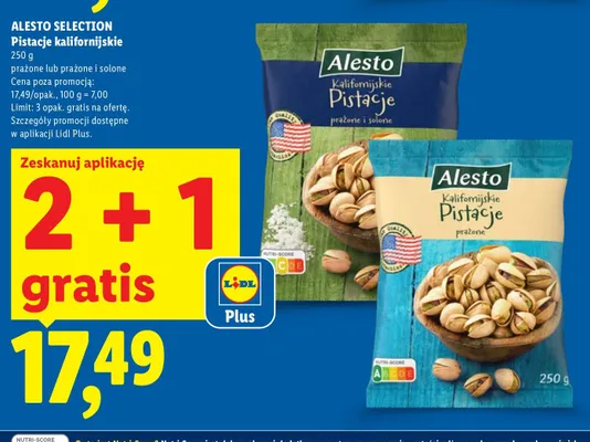 Pistacje kalifornijskie prażone lub prażone i solone promocja w Lidl