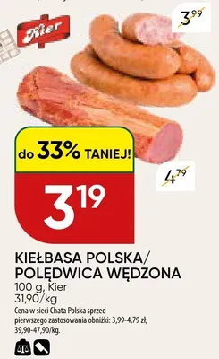 Kiełbasa polska/podwawelska wędzona promocja w Chata Polska