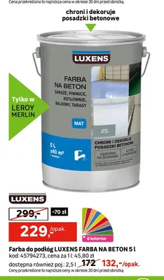 Farba do podłóg Luxens Farba Na Beton promocja w Leroy Merlin