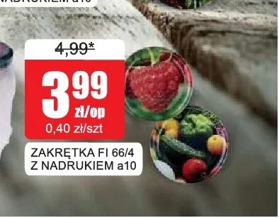 Zakrętki do słoików FI 66/4 z nadrukiem 10-pak promocja w Bingo