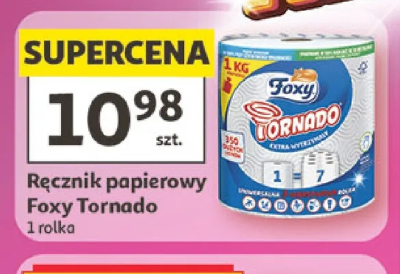 Ręcznik papierowy Foxy Tornado promocja w Auchan