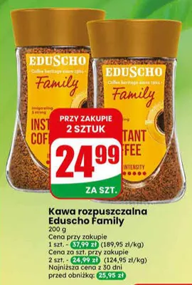 Kawa rozpuszczalna Eduscho Family promocja w Dino