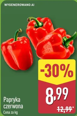 Papryka czerwona podłużna promocja w Aldi