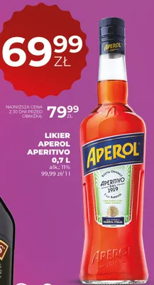 Likier aperol aperitivo promocja w Duży Ben