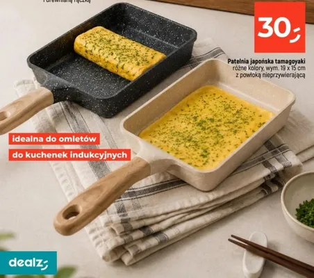 Patelnia japońska tamagoyaki promocja w Dealz