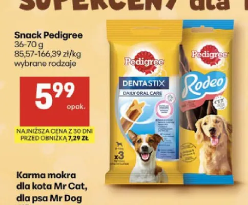 Snack dla psa Pedigree Rodeo promocja w Delikatesy Centrum