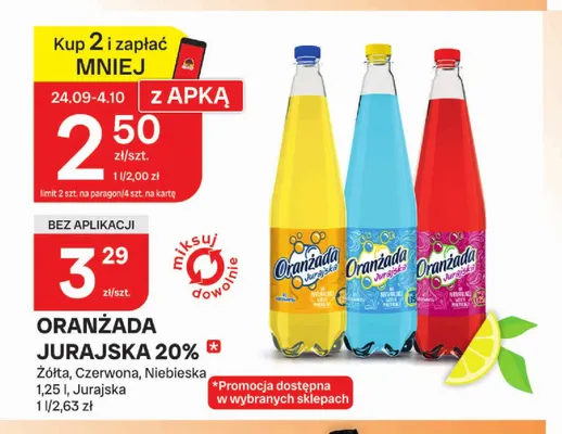 Oranżada Jurajska 20% niebieska promocja w Chorten