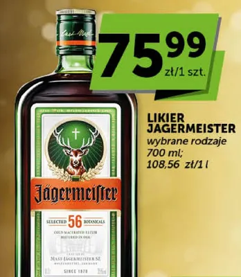 Likier Jagermeister wybrane rodzaje promocja w Groszek