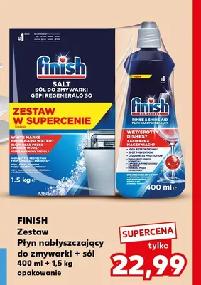 Zestaw płyn nabłyszczający do zmywarki Finish + sól promocja w Kaufland