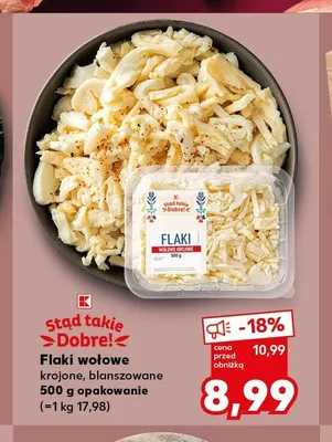 Flaki wołowe krojone blanszowane Stąd Takie Dobre! promocja w Kaufland