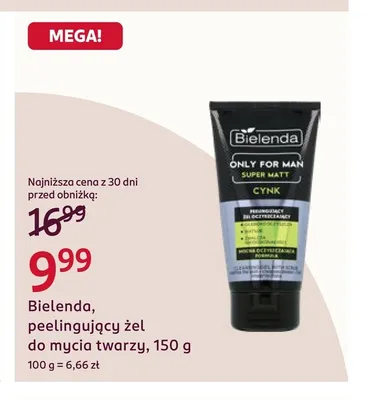 Peelingujący żel do mycia twarzy Bielenda promocja w Rossmann