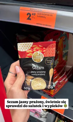 Sezam jasny prażony Asia Flavours promocja w Biedronka